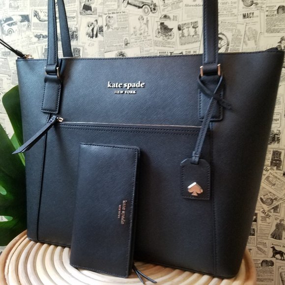 kate spade Handbags - Kate Spade Cameron Pocket Tote Bifold Wallet black